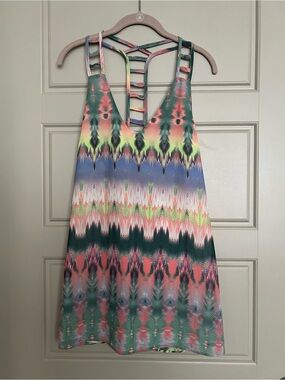 LF Multicolored Boho Summer Vacation Beach Dress Size S NWT